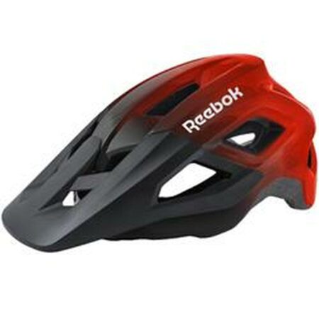 Reebok cykelhjelm til voksne - sort/rød med skygge, onesize