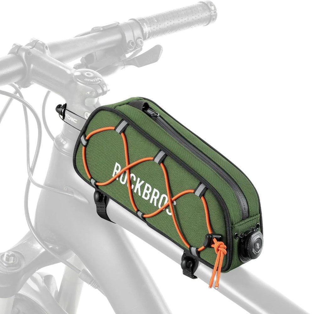 Rockbros Cykeltaske til Stel - 0.7L - Grøn Rockbros Cykeltaske til Stel - 0.7L - Grøn