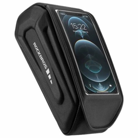 Rockbros vandtæt cykeltaske til ramme med telefoncover - sort