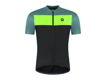 Rogelli Core - Cykeltrøje - Korte ærmer - Sort/Grøn/Gul - Str. 4XL