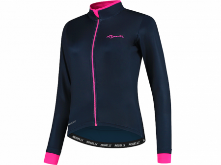 Rogelli Essential LS Lady Cykeltrøje, Blue/Pink, XS