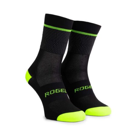 Rogelli Hero 2 Cykelstrømper Sort/Fluorescerande Grön