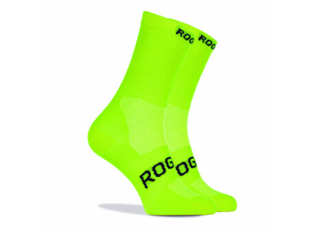 Rogelli RCS-08 cykelstrømper Q-skin neon gul