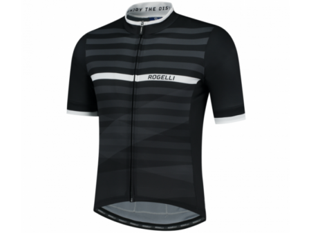 Rogelli Stripe Cykeltrøje, Black/White, Medium