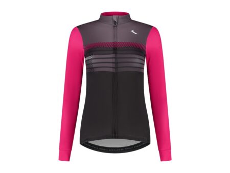 Rogelli Stryde langærmet cykeltrøje pink/sort dame