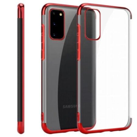 SAMSUNG Galaxy A10 SM-A105F Metallic TPU Phone Case Cover(Red)