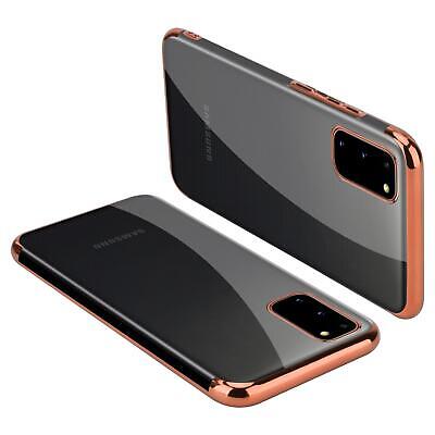 SAMSUNG Galaxy A10 SM-A105F Slim Silicone Bling ElectroPlated Metallic Case Cover (Rose (Gold)