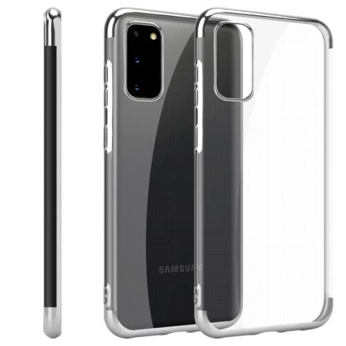 SAMSUNG Galaxy A20e SM-A202F Metallic TPU Phone Case Cover (SIlver)