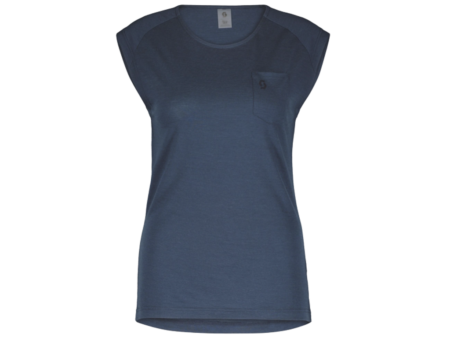 SCOTT Defined Merino - Tanktop - Dame - Metal-Blå - Str. S