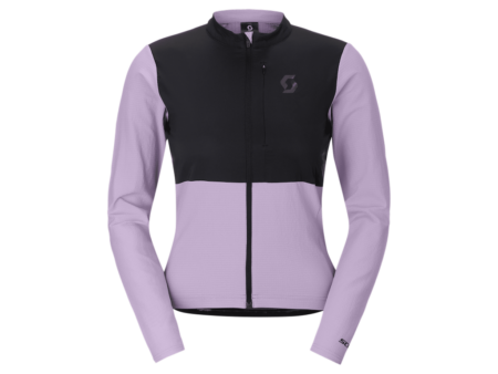 SCOTT Endurance Warm cykeltrøje lange ærmer lilla/sort dame