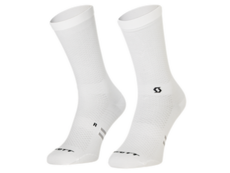 SCOTT Performance Light Crew Socks - Cykelstrømper - Hvid - Str. 42-44 (L)