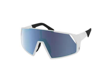 SCOTT Pro Shield cykelbriller Hvid/AMP Blue Chrome