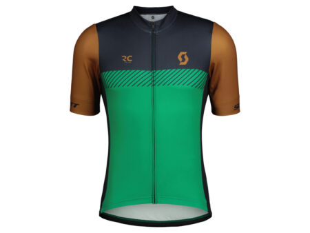 SCOTT RC Team kortærmet cykeltrøje bread brown/amazon green herre (Størrelse: Medium)