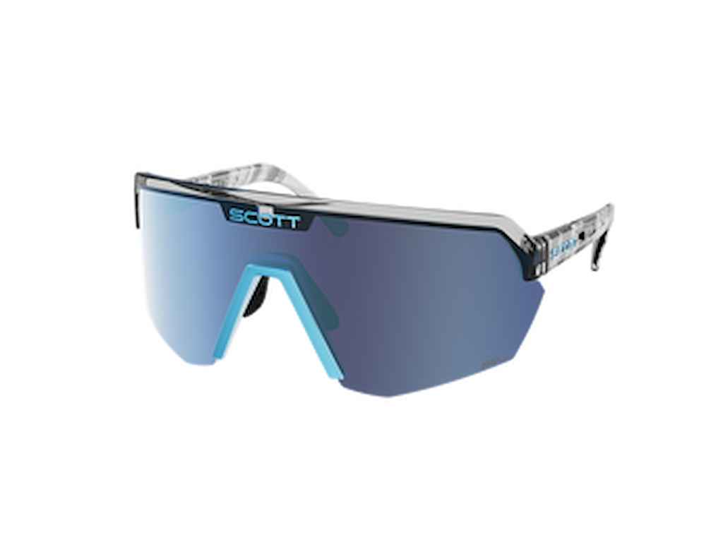 SCOTT Sport Shield cykelbriller sort/Neon Blå/AMP Blue Chrome SCOTT Sport Shield cykelbriller sort/Neon Blå/AMP Blue Chrome