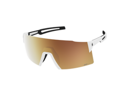 SCOTT Stride Compact LS cykelbriller hvid/AMP LS Gold Chrome