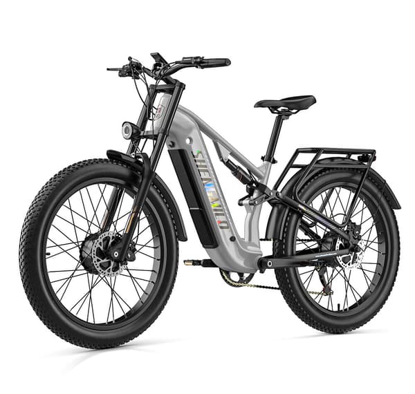 SHENGMILO S600 PRO Elcykel - Dobbelt 2x1000W motorer, 48V25AH batteri, tophastighed 45 km/t - 26x3.0 elektrisk mountainbike, velegnet til offroad og private stier. SHENGMILO S600 PRO Elcykel - Dobbelt 2x1000W motorer, 48V25AH batteri, tophastighed 45 km/t - 26x3.0 elektrisk mountainbike, velegnet til offroad og private stier.