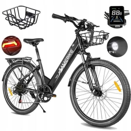 Samebike - RS-A01 Pro - Elcykel - Motor 1000W - Batteri 36V 15Ah - Max Hastighed 35km/h - 90KM rækkevidde - Sort