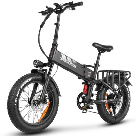 Samebike RS-A02 PRO Sort - Fabriksdirekte: 1000W foldbar elcykel med 35 km/t, 48V 15Ah batteri, 20×4,0" fedtdæk & fuld affjedring - til pendling og eventyr