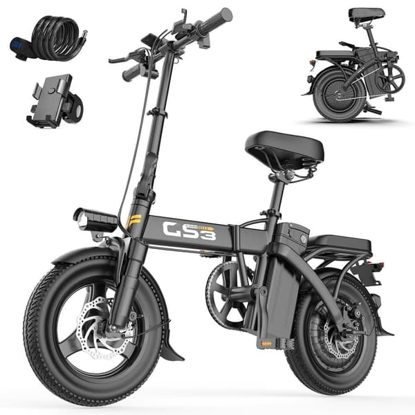 Sammenklappelig Elcykel Toofly GS3, Sort Sammenklappelig Elcykel Toofly GS3, Sort