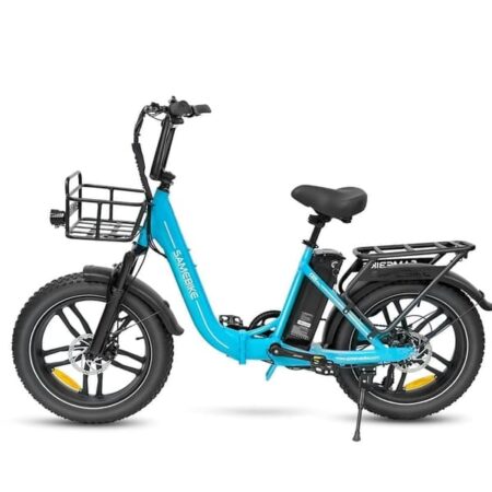 Sammenklappelig elcykel SAMEBIKE C05 Pro, Step-through, Cyan