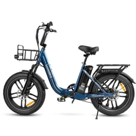 Sammenklappelig elcykel SAMEBIKE C05 Pro, Step-through, Mørkeblå