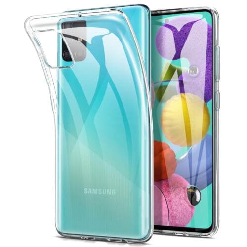 Samsung Galaxy A51 SM-A515F Shockproof Bling Case Cover Tempered Glass 100% All (Clear)
