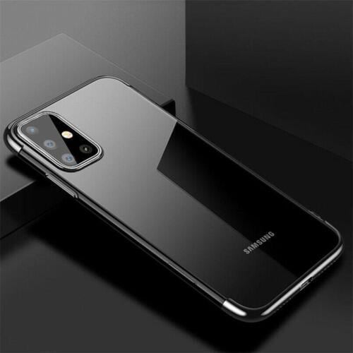 Samsung Galaxy A51 SM-A515F TOUGH Gel Phone Case Cover Tempered Glass (Black)