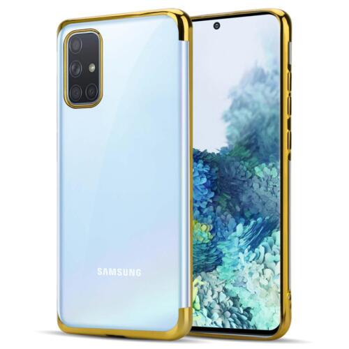 Samsung Galaxy A71 SM-A715F Plated TOUGH Phone Case Cover (Gold)