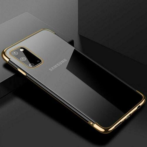 Samsung Galaxy A71 SM-A715F Slim Silicone Metallic TOUGH Shockproof Phone Case Cover (Gold)
