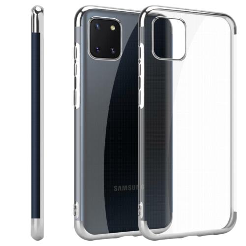Samsung Galaxy Note 10 Lite (6... Bling Shockproof Silicone Case Cover + Tempered Glass (SIlver)