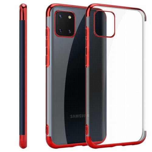 Samsung Galaxy Note 10 Lite (6... Bling Shockproof Silicone Case Cover + Tempered Glass(Red)
