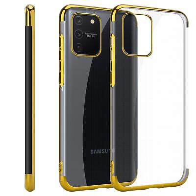 Samsung Galaxy S10 Lite (6.7") Slim Bling Shockproof Case Cover + Tempered Glass (Gold)