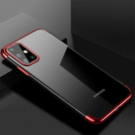 Samsung Galaxy S20 (6.2") Metallic Shockproof Silicone Gel Phone Case Cover(Red)