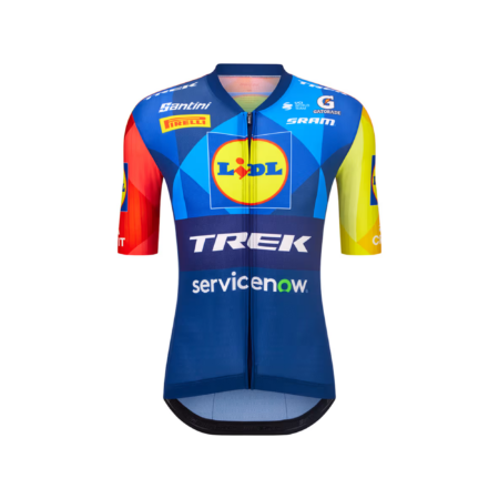Santini Lidl-Trek RSL Team cykeltrøje - Dark Blue/Yellow - XL - Cykeltilbehør