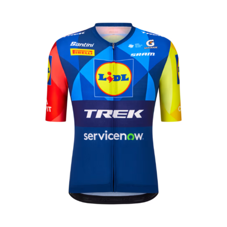 Santini Lidl-Trek Replica Race cykeltrøje - Dark Blue/Yellow - S - Cykeltilbehør