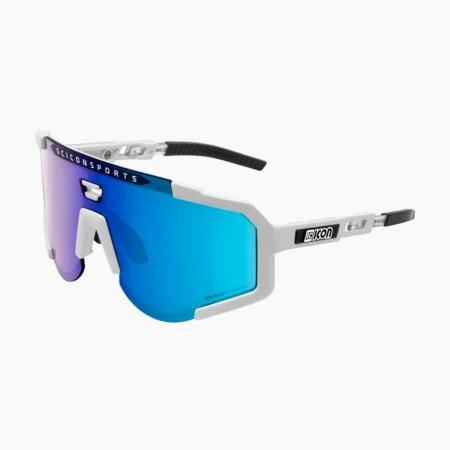 Scicon Aeroscope cykelbriller white gloss/multimirror blue