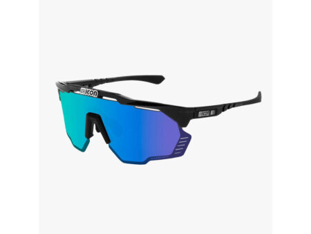 Scicon Aeroshade Kunken - Cykelbrille - Multimirror Blue / Black Gloss