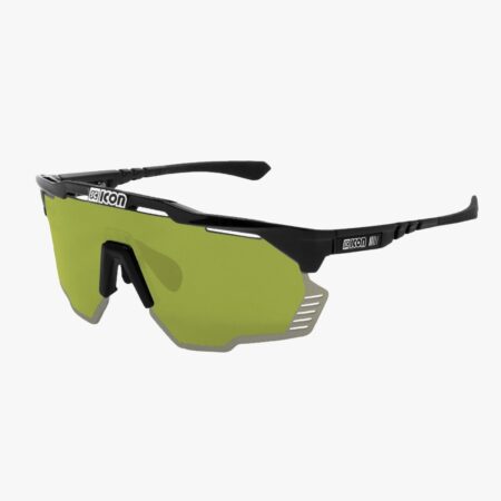 Scicon Aeroshade Kunken cykelbriller Black Gloss Green Trail