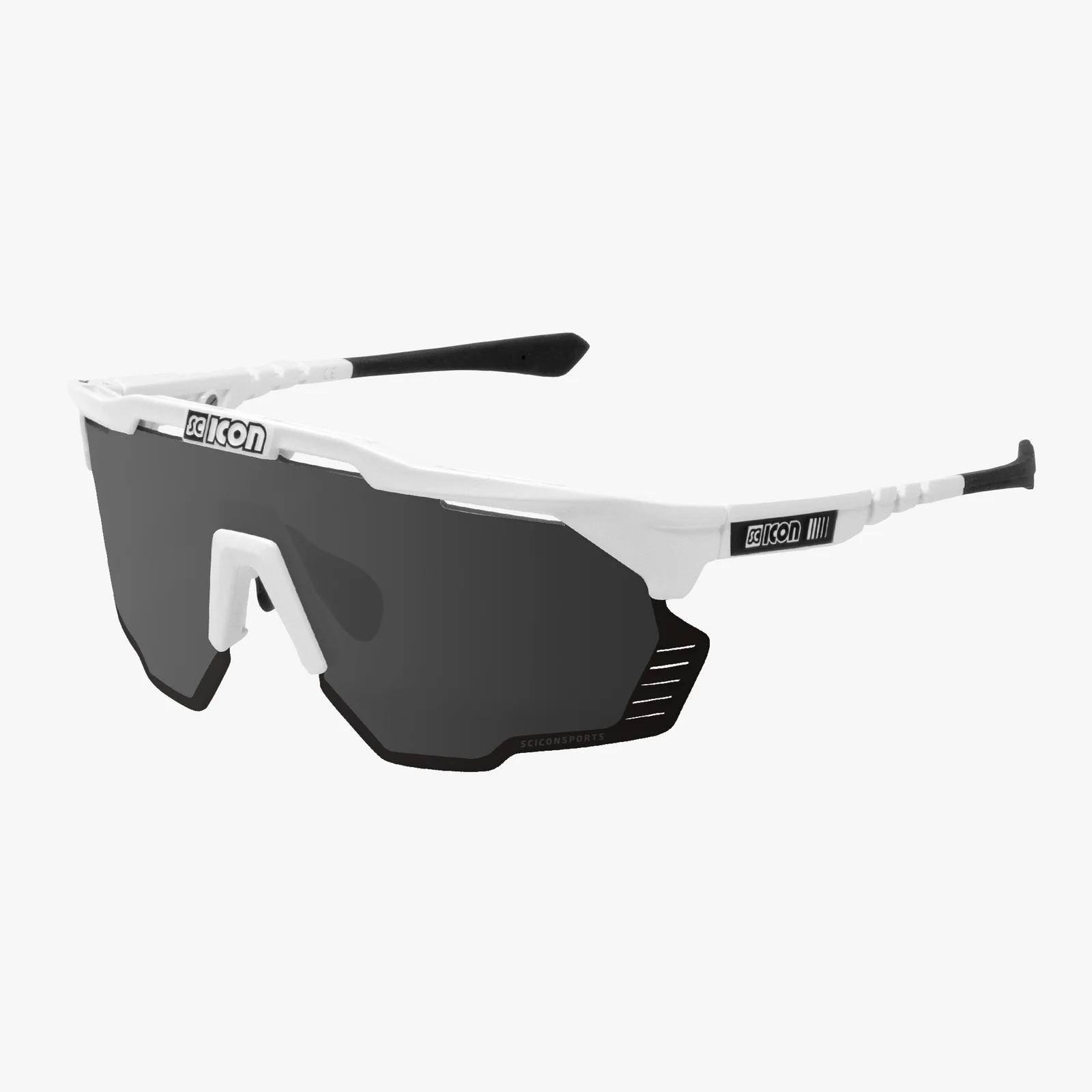 Scicon Aeroshade Kunken cykelbriller hvid/multimirror silver Scicon Aeroshade Kunken cykelbriller hvid/multimirror silver