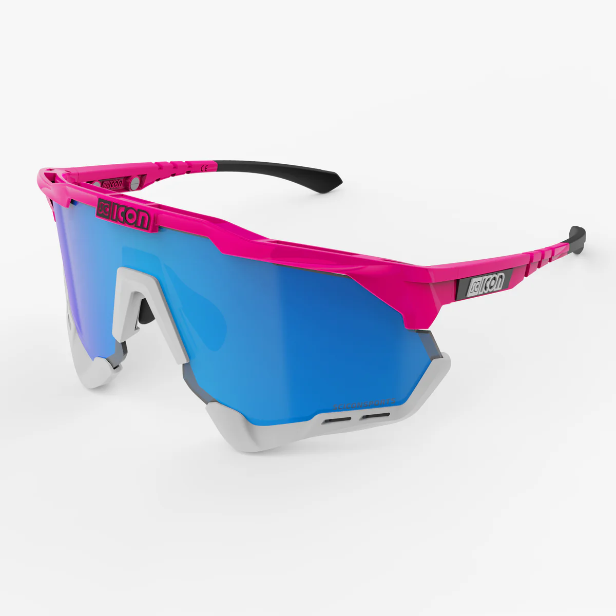 Scicon Aeroshade XL cykelbriller pink fluo/multimirror blå Scicon Aeroshade XL cykelbriller pink fluo/multimirror blå