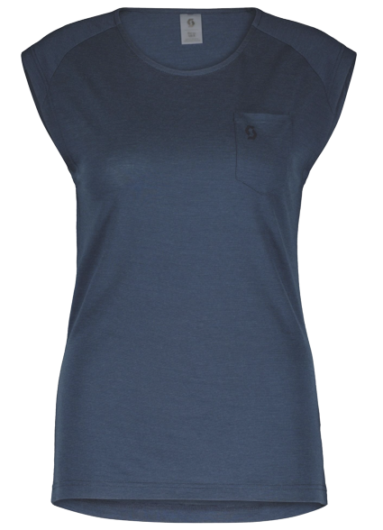 Scott Defined Merino Dam Tanktop Metal-Blå