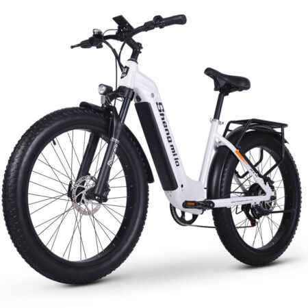 Shengmilo MX06 Elcykel 17,5Ah Batteri Mountainbike 1000W, Hvid