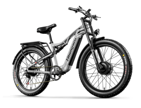 Shengmilo S600 26" Fatbike Elcykel | 2000W Dobbeltmotor | 48V 17,5Ah Aftageligt Samsung Batteri | Shimano 7-Speed