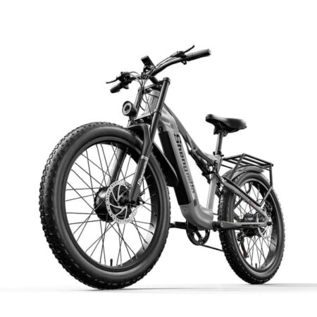 Shengmilo S600 45 km/t, 48V 17,5AH batteri, 75 km rækkevidde, 1000W*2 motorer, 26*3,0 brede dæk, dobbelte motorer, elcykel til voksne