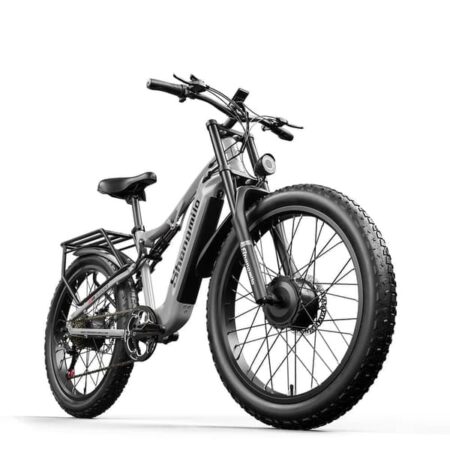 Shengmilo S600 45 km/t, 75 km rækkevidde, 48V 17,5AH batteri, 1000W*2 motorer, 26*3,0 brede dæk, dobbelte motorer, elcykel til voksne