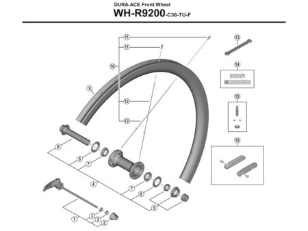 Shimano Dura Ace eger 275mm lang til forhjul model WH-R9200-C36-TU-F