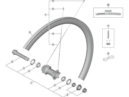Shimano aksel komplet til forhjul model WH-R9170-C40-TU-F12