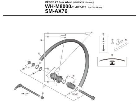 Shimano eger til 27,5" hjul model WH-M8000 - 281,5mm lang