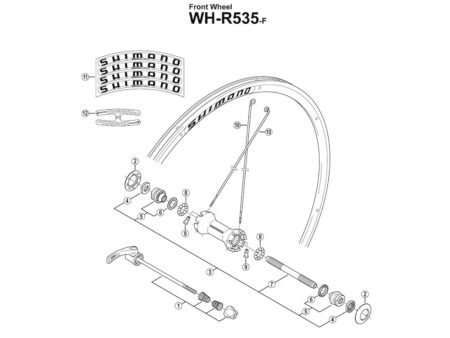 Shimano konus M10x20,6mm til forhjul model WH-R535-F
