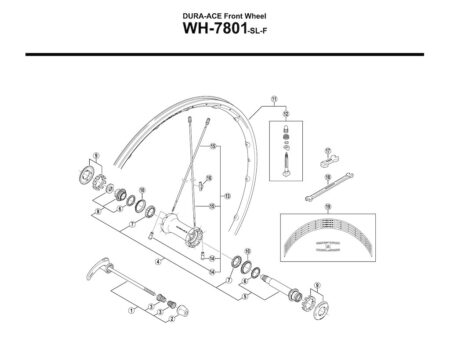 Shimano kuglering til forhjul WH7801-SL